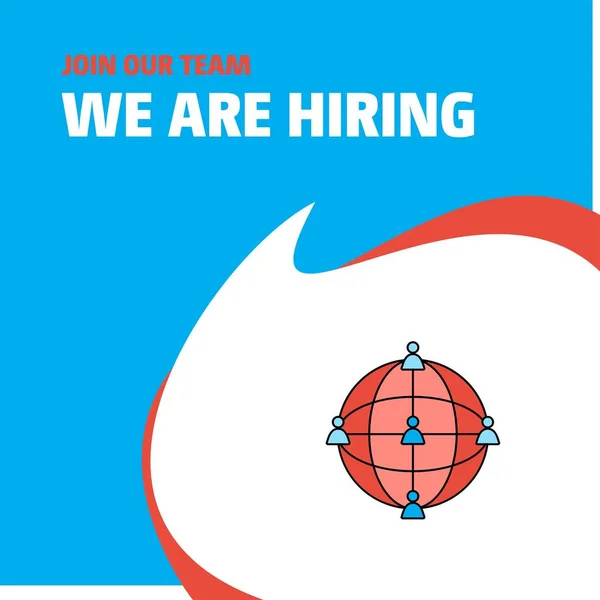 Join Our Team Busienss Company Global Network Hiring Poster Callout — Stockový vektor