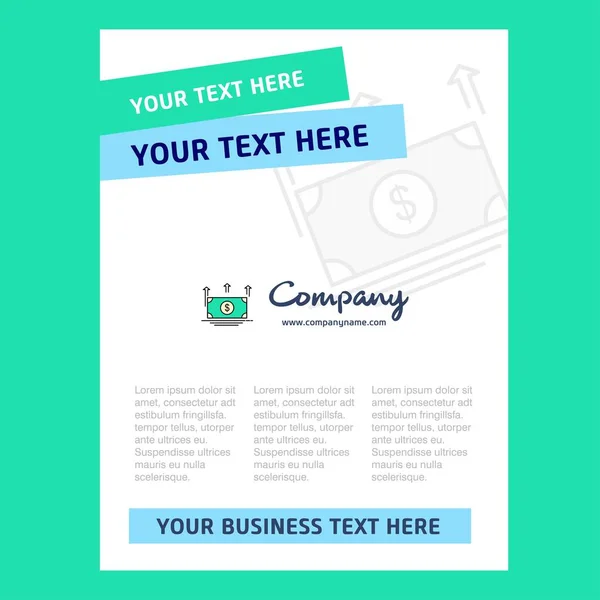 Title Page Design Company Profile Annual Report Presentations Leaflet Brochure — Stock Vector