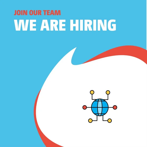 Join Our Team Busienss Company Global Network Hiring Poster Callout — Stockový vektor