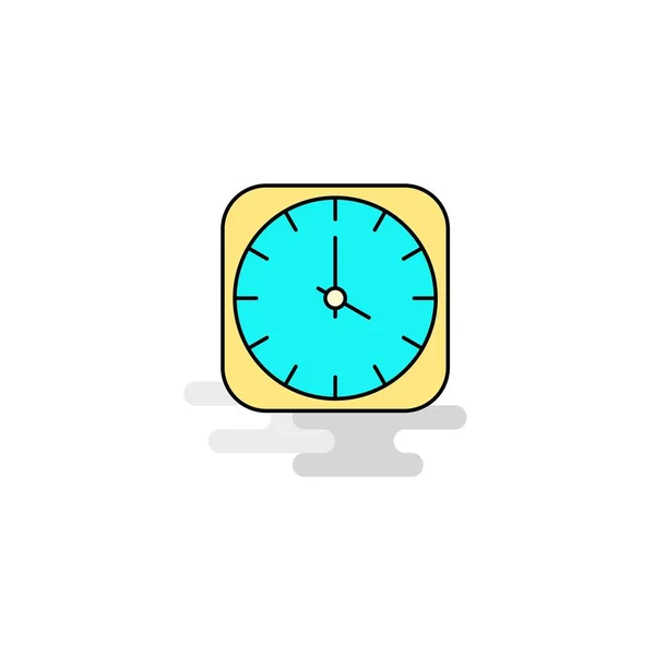 Ícone Relógio Plano Vetor — Vetor de Stock