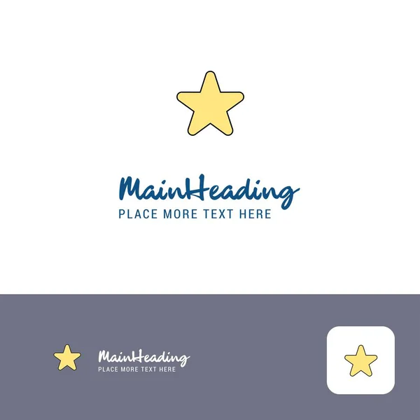 Creatieve Star Logo Design Egale Kleur Logo Plek Voor Slogan — Stockvector