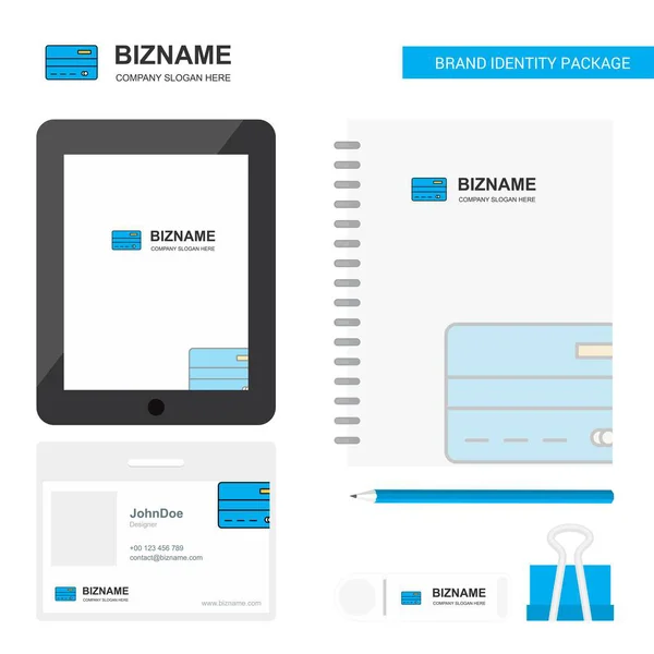 Logo Affaires Carte Crédit Application Onglet Carte Employé Pvc Journal — Image vectorielle