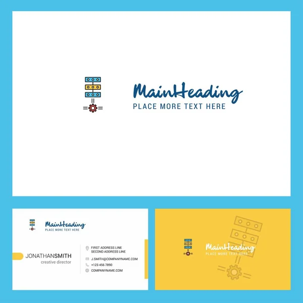 Networks Setting Logo Design Tagline Front Back Busienss Card Template — Διανυσματικό Αρχείο