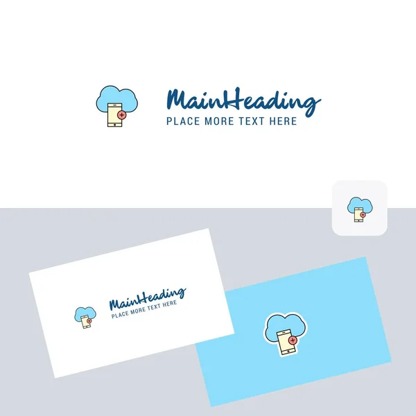 Cloud Smart Phone Vector Logotype Business Card Template Elegant Corporate — Stock Vector