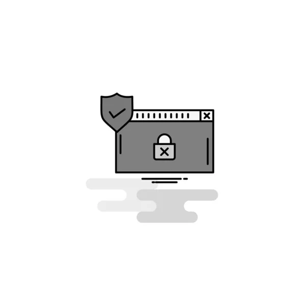 Site Web Sécurisé Web Icon Vecteur Icône Gris Rempli Par — Image vectorielle