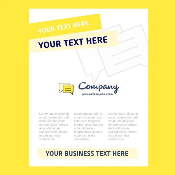 Title Page Design Company Profile Annual Report Presentations Leaflet Brochure — Stock Vector