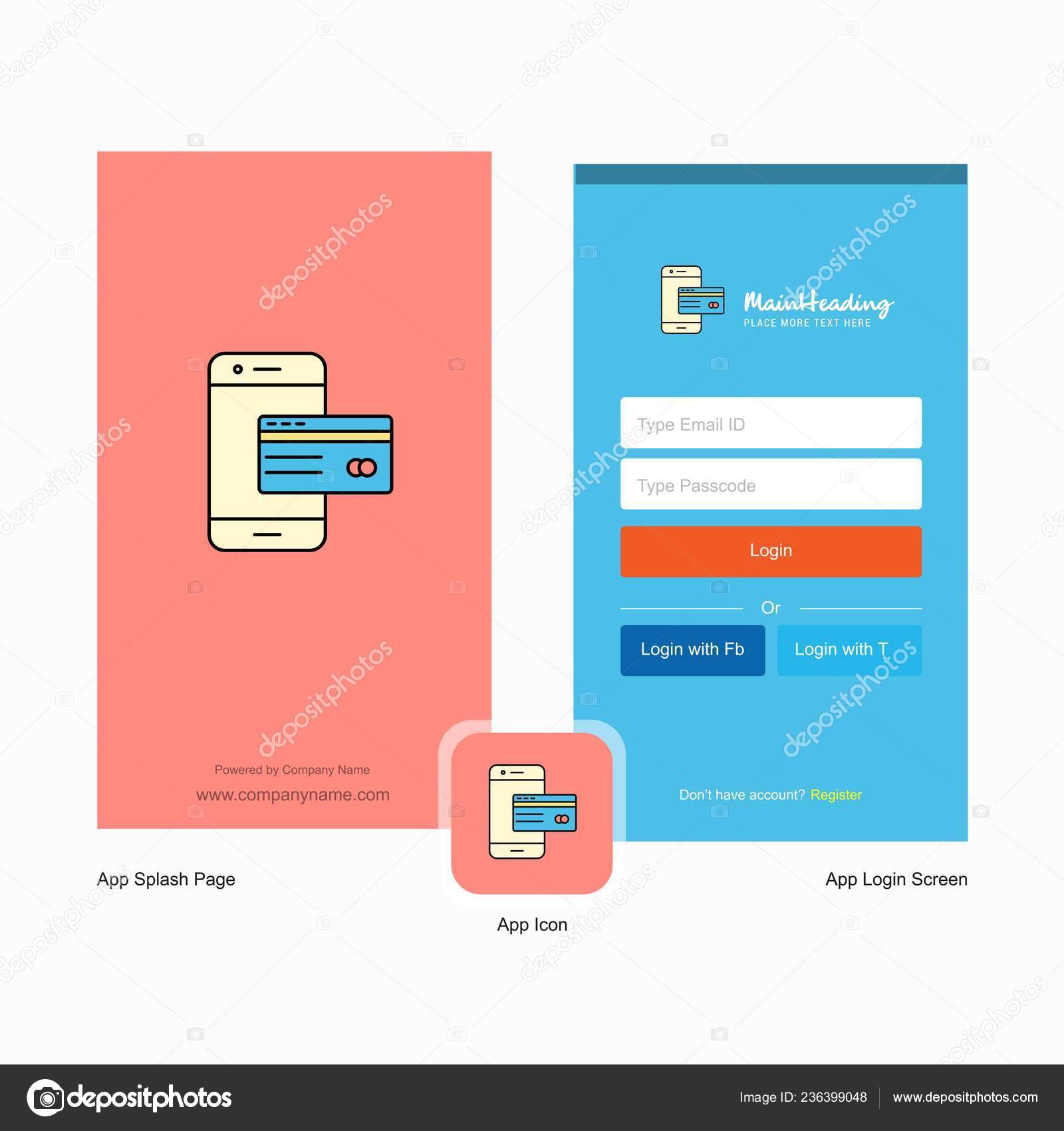 Company Online Banking Splash Screen Login Page Design Logo Template Vector Image By C Ibrandify Vector Stock Company Online Banking Splash Screen Login Page Design Logo Template Vector Image By C Ibrandify Vector Stock