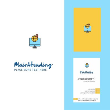 Yerini bulmak yaratıcı Logo ve kartvizit. dikey tasarlamak vektör