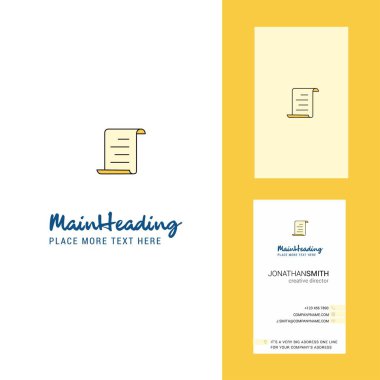 Belge yaratıcı Logo ve kartvizit. dikey tasarlamak vektör