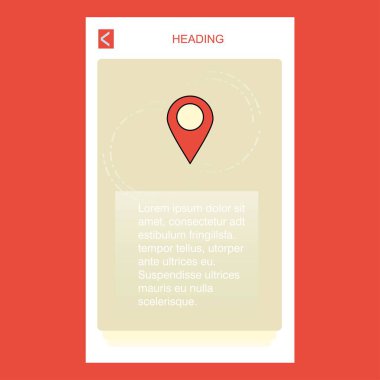 Konumu mobil dikey banner tasarım tasarımı. Vektör