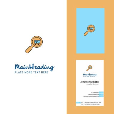 Arama ürünler online Logo yaratıcı ve kartvizit. dikey tasarlamak vektör