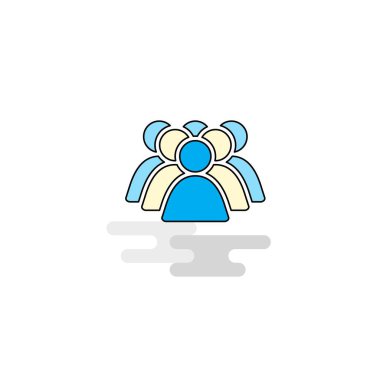 Düz Grup simgesi. Vektör