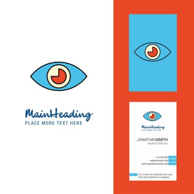 Göz yaratıcı Logo ve kartvizit. dikey tasarlamak vektör