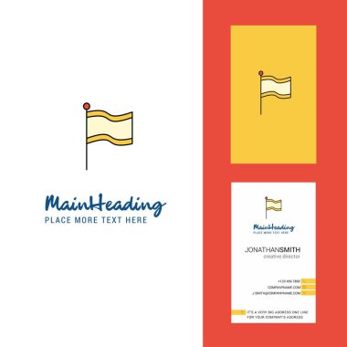 Yaratıcı Logo ve kartvizit bayrak. dikey tasarlamak vektör