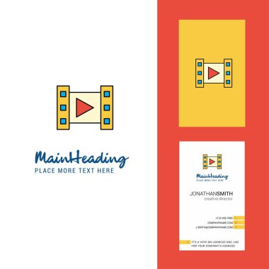 Video yaratıcı Logo ve kartvizit. dikey tasarlamak vektör