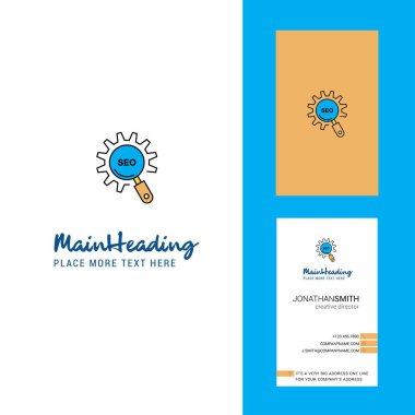 Seo yaratıcı Logo ve kartvizit ayarlama. dikey tasarlamak vektör