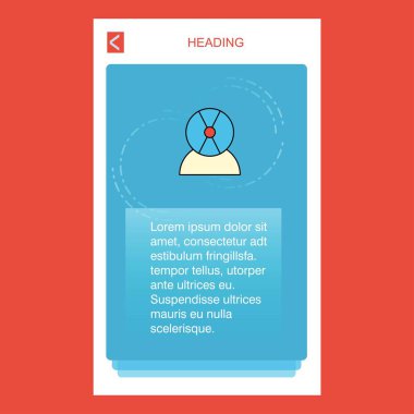 Disk avatar mobil dikey banner tasarım tasarımı. Vektör