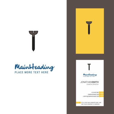 Yaratıcı Logo ve kartvizit canı cehenneme. dikey tasarlamak vektör