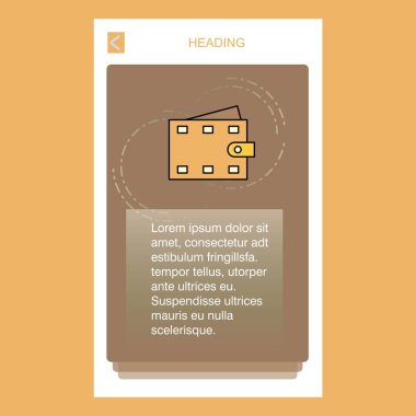 M-cüzdan mobil dikey banner tasarım tasarımı. Vektör