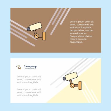 CCTV kurumsal iş banner şablon, yatay reklam iş afişi.