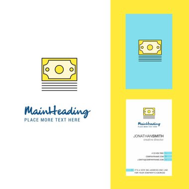 Doları yaratıcı Logo ve kartvizit. dikey tasarlamak vektör