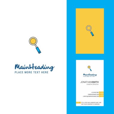 Yaratıcı Logo ve kartvizit arayın. dikey tasarlamak vektör