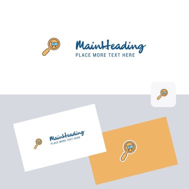 Ara ürünler online vektör logo kartvizit şablonu ile. Zarif kurumsal kimlik. -Vektör