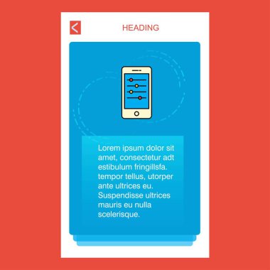 Cep mobil dikey afiş tasarım tasarım ayarlama. Vektör