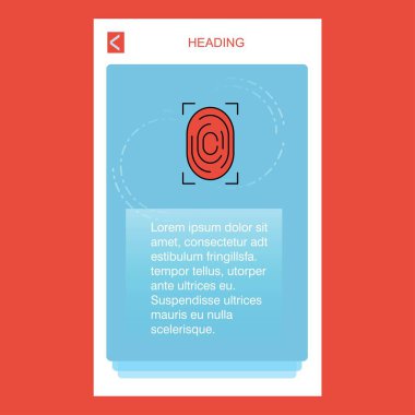 Başparmak izlenim mobil dikey banner tasarım tasarımı. Vektör