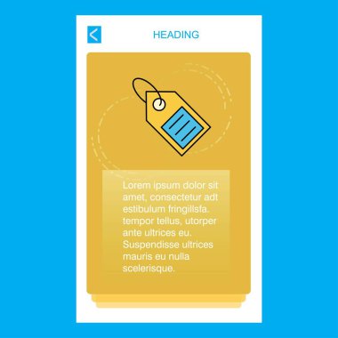 Satılık etiket mobil dikey banner tasarım tasarımı. Vektör