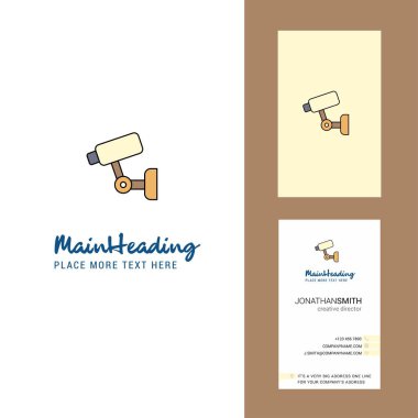 CCTV yaratıcı Logo ve kartvizit. dikey tasarlamak vektör