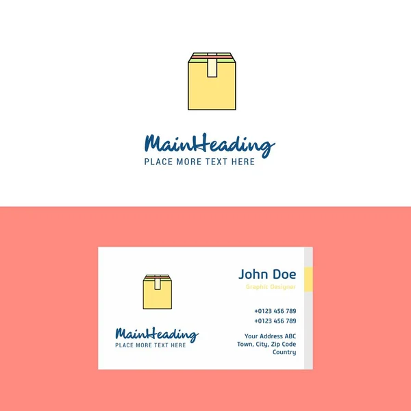 Flat Database Logo Visiting Card Template Inglês Busienss Conceito Logo — Vetor de Stock