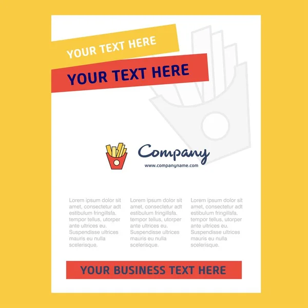 Title Page Design Company Profile Annual Report Presentations Leaflet Brochure — Stock Vector