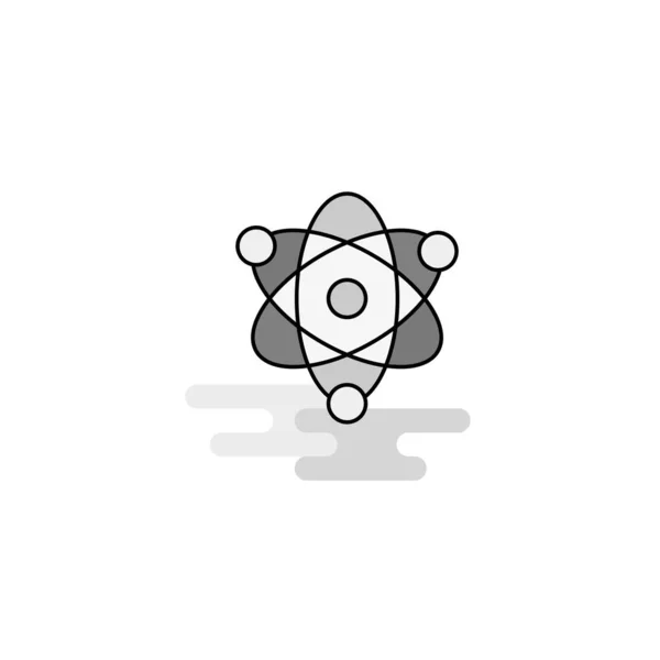 Ядерна Веб Ікона Плоска Лінія Заповнена Сірою Піктограмою Вектор — стоковий вектор