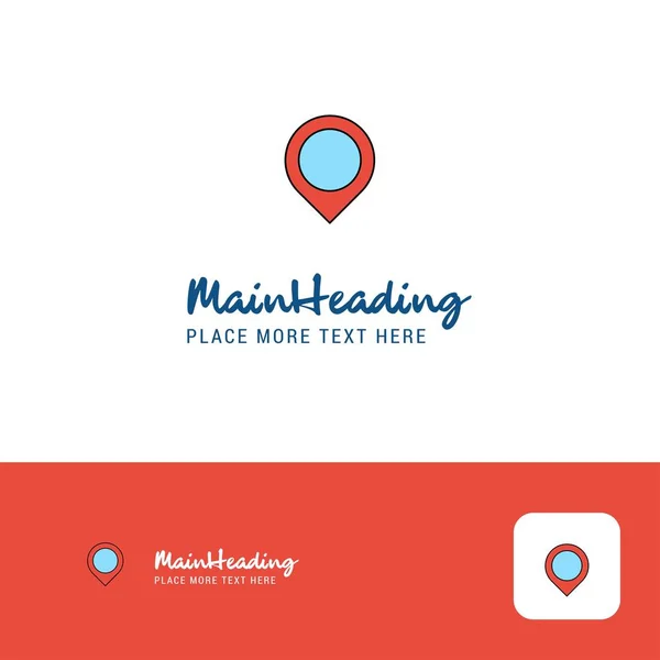 Navegação Mapas Criativos Logo Design Cor Plana Logotipo Lugar Para — Vetor de Stock