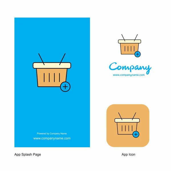 Basket Company Logo App Icon Splash Page Design Creative Business — Stock Vector