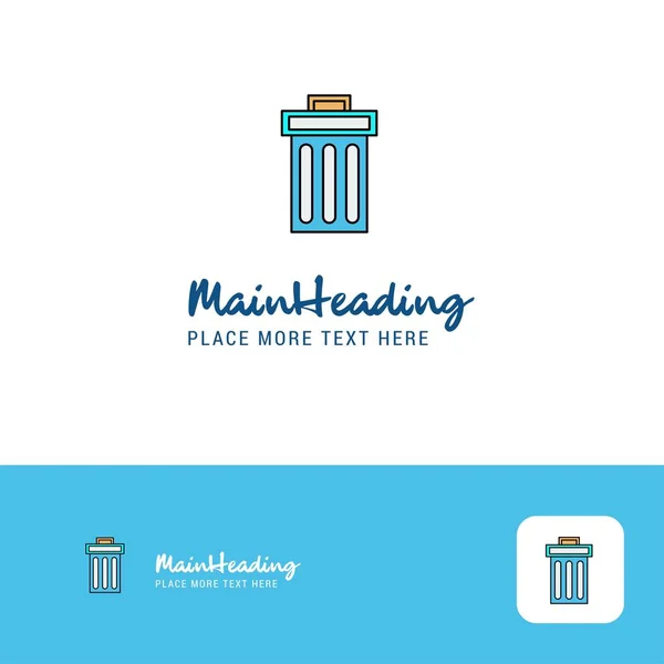 Дизайн Логотипу Creative Trash Плоский Колір Місця Логотипу Tagline Векторна — стоковий вектор