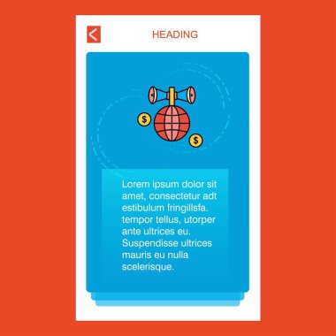 Dünya mobil dikey banner tasarım tasarımı. Vektör