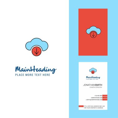 Yaratıcı Logo ve kartvizit indiriyor. dikey tasarlamak vektör