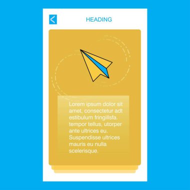 Kağıt Uçak mobil dikey banner tasarım tasarımı. Vektör