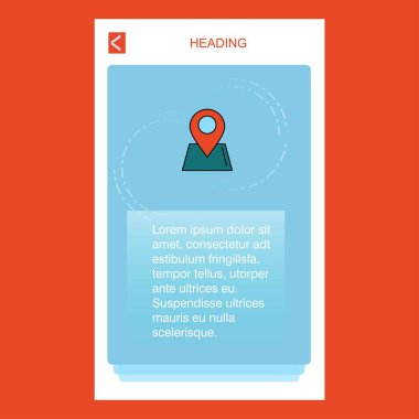 Konumu mobil dikey banner tasarım tasarımı. Vektör