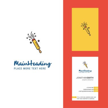 Yaratıcı Logo ve iş kartı açılır. dikey tasarlamak vektör