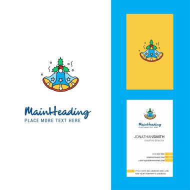 Yaratıcı Logo ve kartvizit çan. dikey tasarlamak vektör