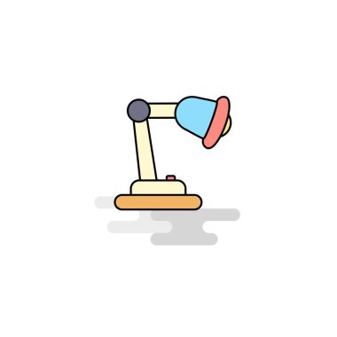 Düz masa lambası simgesi. Vektör