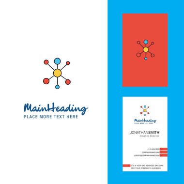 Ağ yaratıcı Logo ve kartvizit. dikey tasarlamak vektör
