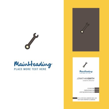 Yaratıcı Logo ve kartvizit anahtarı. dikey tasarlamak vektör