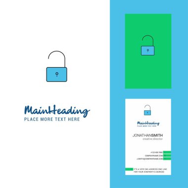 Yaratıcı Logo ve kartvizit kilidini. dikey tasarlamak vektör