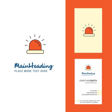 Siren yaratıcı Logo ve kartvizit. dikey tasarlamak vektör