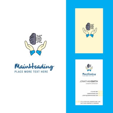 Güvenli bulut yaratıcı Logo ve kartvizit. dikey tasarlamak vektör