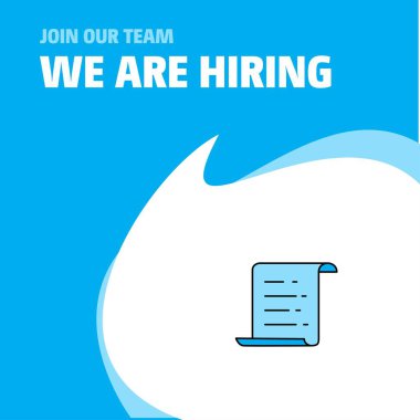 Bize katıl. Busienss şirket metin belgesi biz çoğu işe Poster belirtme çizgisi tasarım. Vektör arka plan